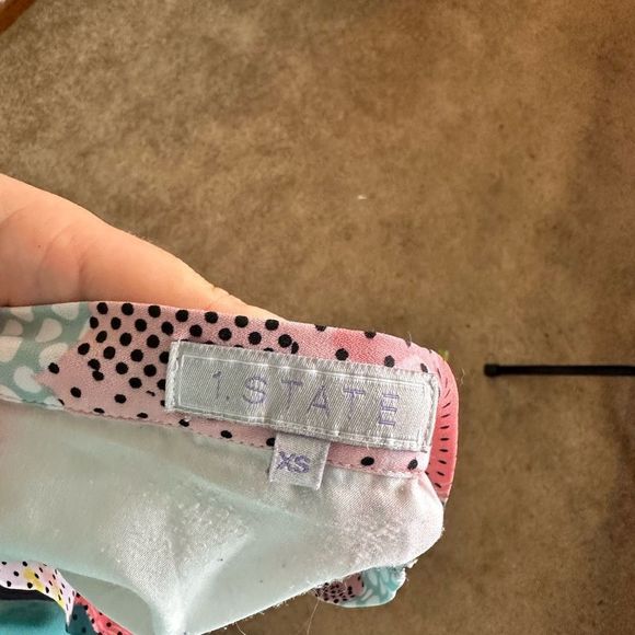 1. State Polka Dot Pastel Abstract Pleated Mini Skirt Size XSmall - Picture 8 of 8